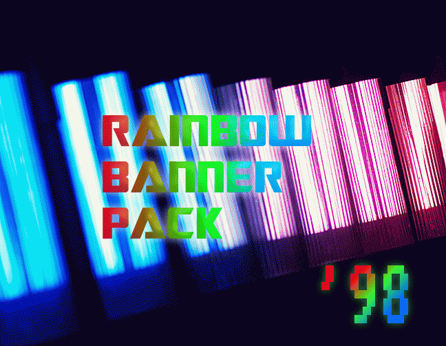 RAINBOW RETRO BANNER PACK [~3MB TRAFFIC]