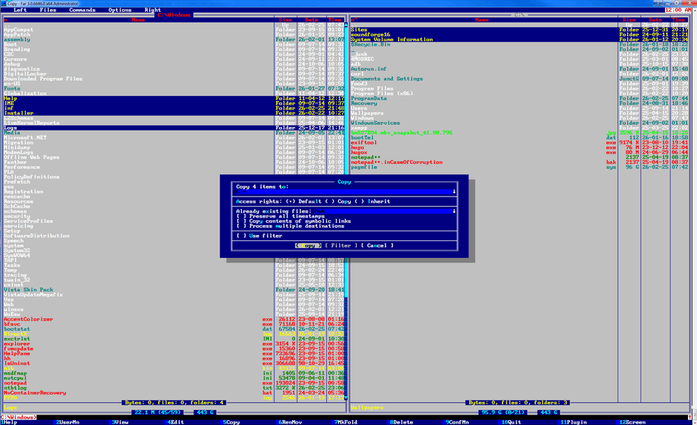 Sharing My Personal Far Manager'S Color Theme Heavily Inspired By The Early 90s