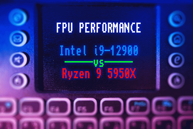 INTEL I9-12900 VS AMD R9-5950 ▀ FPU OPERATIONS