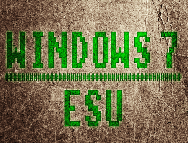 WINDOWS 7 ▀ ESU EXTENDED SECURITY UPDATES